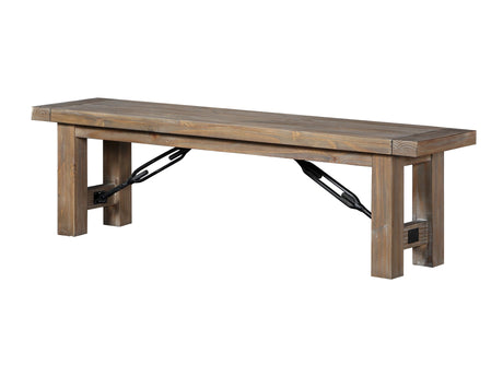 Autumn Solid Wood Dining Bench in Flink Oak - Ornate Home