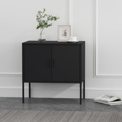 Ava 23.6" Accent Cabinet in Black - Ornate Home