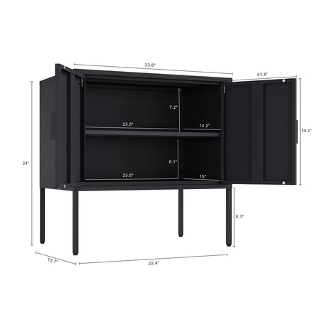 Ava 23.6" Accent Cabinet in Black - Ornate Home