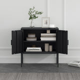 Ava 23.6" Accent Cabinet in Black - Ornate Home