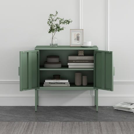 Ava 23.6" Accent Cabinet in Green - Ornate Home