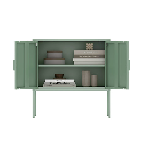 Ava 23.6" Accent Cabinet in Green - Ornate Home