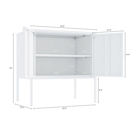 Ava 23.6" Accent Cabinet in White - Ornate Home
