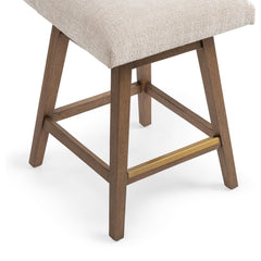 Ava Vanilla Oat Swivel Counter Stool