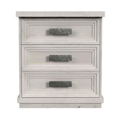 Avalanche Antique White 3-Drawer Nightstand with USB - Ornate Home