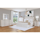 Avalanche Antique White 3-Piece King Storage Bedroom Set - Ornate Home