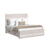 Avalanche Antique White 3-Piece King Storage Bedroom Set - Ornate Home