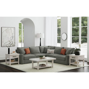 Avalanche Antique White 3-Piece Occasional Table Set with Coffee Table & Two End Table