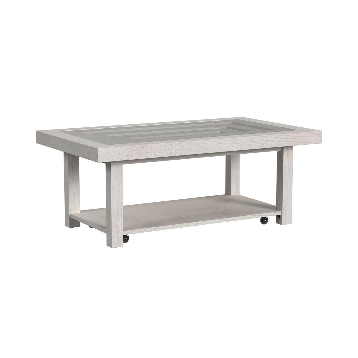 Avalanche Antique White 3-Piece Occasional Table Set with Coffee Table & Two End Table