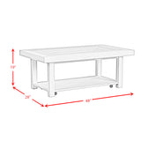 Avalanche Antique White 3-Piece Occasional Table Set with Coffee Table & Two End Table