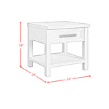 Avalanche Antique White 3-Piece Occasional Table Set with Coffee Table & Two End Table