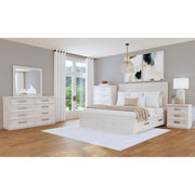Avalanche Antique White 5-Piece King Storage Bedroom Set - Ornate Home