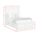 Avalanche Antique White 5-Piece Queen Storage Bedroom Set - Ornate Home