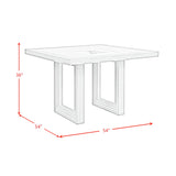 Avalanche Antique White 5-Piece Square Counter Height Dining Set