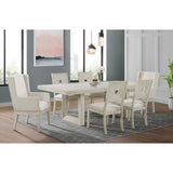 Avalanche Antique White 7-Piece Standard Height Dining Set with Table, Four Chairs & Two Arm Chairs - Ornate Home