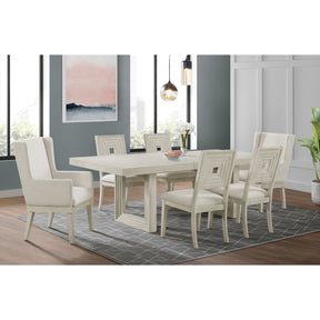 Avalanche Antique White 7-Piece Standard Height Dining Set with Table, Four Chairs & Two Arm Chairs - Ornate Home