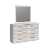 Avalanche Antique White Dresser & Mirror Set - Ornate Home