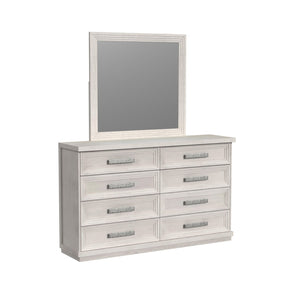 Avalanche Antique White Dresser & Mirror Set - Ornate Home