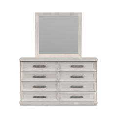 Avalanche Antique White Dresser & Mirror Set