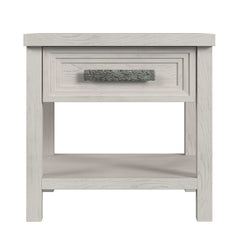 Avalanche Antique White End Table with USB - Ornate Home