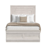 Avalanche Antique White Queen Storage Bed