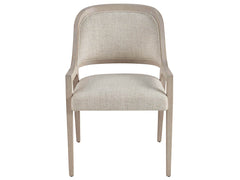 Avaline White Oak/Cream Arm Chair - Ornate Home