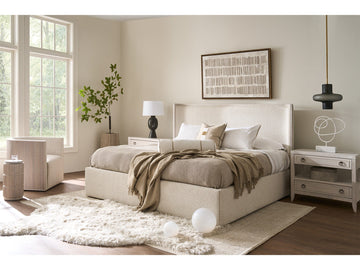 Avaline White Oak/Ivory King Owen Storage Bed - Ornate Home