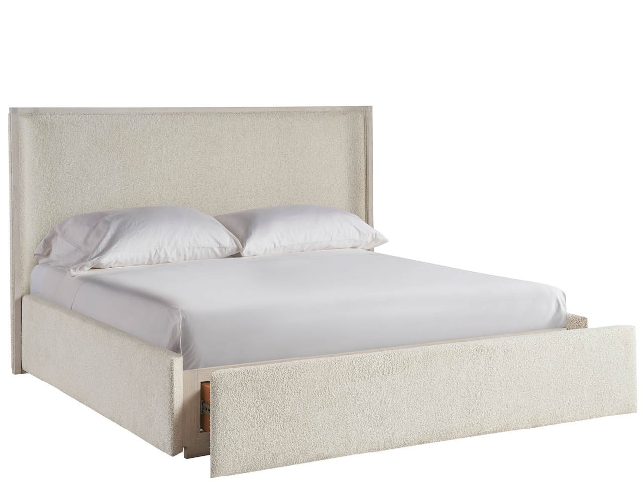 Avaline White Oak/Ivory King Owen Storage Bed - Ornate Home