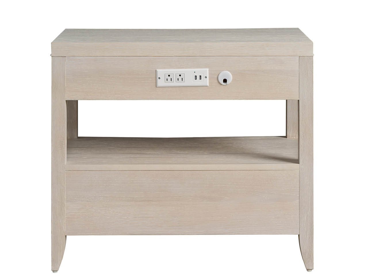 Avaline White Oak Nightstand - Ornate Home
