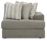 Avaliyah Ash 4-Piece Sectional and Oversized Accent Ottoman (Online Special Price) - Ornate Home