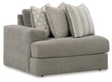 Avaliyah Ash 4-Piece Sectional and Oversized Accent Ottoman (Online Special Price) - Ornate Home