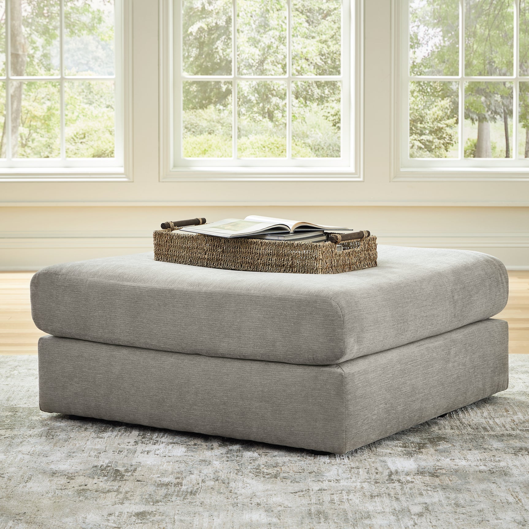 Avaliyah Ash 4-Piece Sectional and Oversized Accent Ottoman (Online Special Price) - Ornate Home