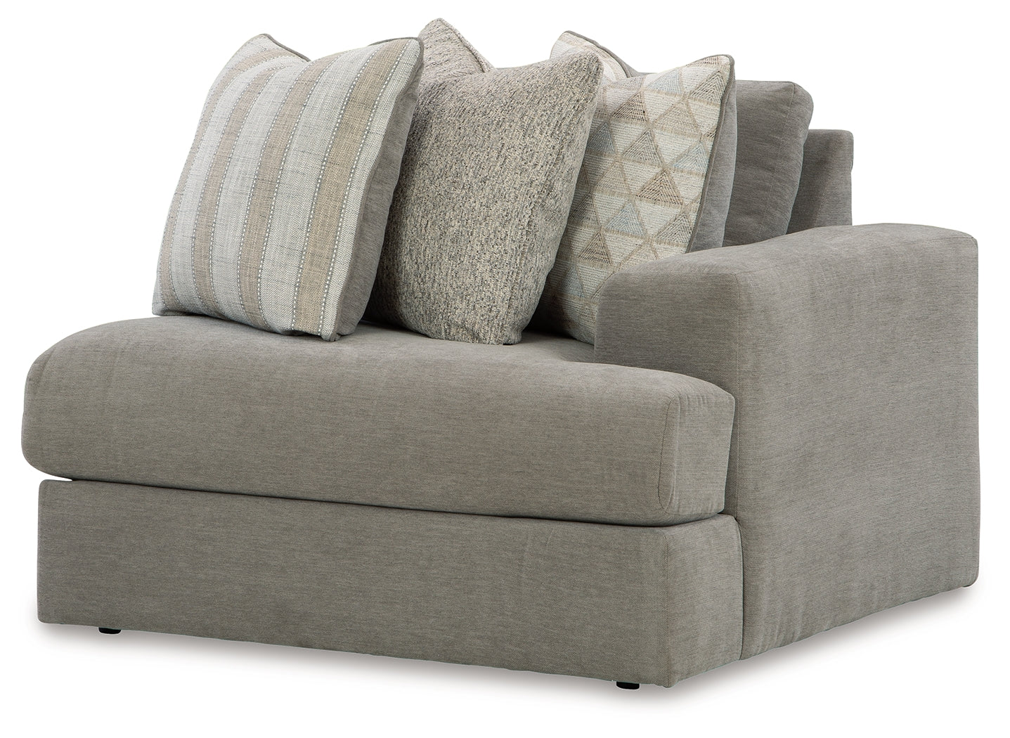Avaliyah Ash 4-Piece Sectional and Oversized Accent Ottoman - Ornate Home