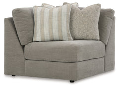 Avaliyah Ash 4-Piece Sectional and Oversized Accent Ottoman - Ornate Home