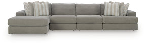 Avaliyah Ash 4-Piece Sectional with Chaise - Ornate Home