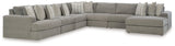 Avaliyah Ash 7-Piece Sectional with Chaise (Online Special Price) - Ornate Home