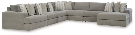 Avaliyah Ash 7-Piece Sectional with Chaise - Ornate Home