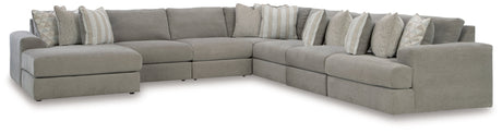 Avaliyah Ash 7-Piece Sectional with Chaise - Ornate Home