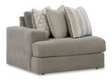 Avaliyah Ash Gray Chenille 2pc Sectional Loveseat - Ornate Home