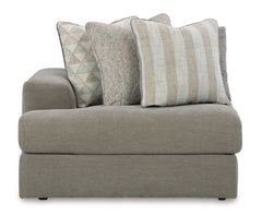 Avaliyah Ash Gray Chenille 2pc Sectional Loveseat - Ornate Home