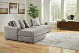 Avaliyah Ash Gray Chenille 3pc LAF Chaise Sectional - Ornate Home