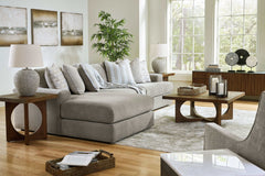 Avaliyah Ash Gray Chenille 3pc LAF Chaise Sectional - Ornate Home