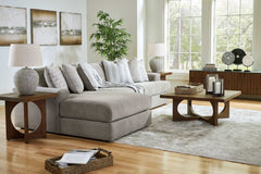 Avaliyah Ash Gray Chenille 3pc LAF Chaise Sectional - Ornate Home