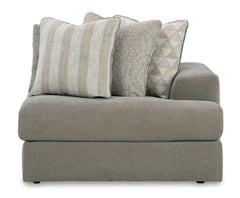 Avaliyah Ash Gray Chenille 3pc LAF Chaise Sectional - Ornate Home