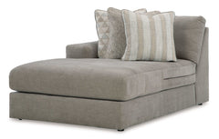 Avaliyah Ash Gray Chenille 3pc LAF Chaise Sectional - Ornate Home