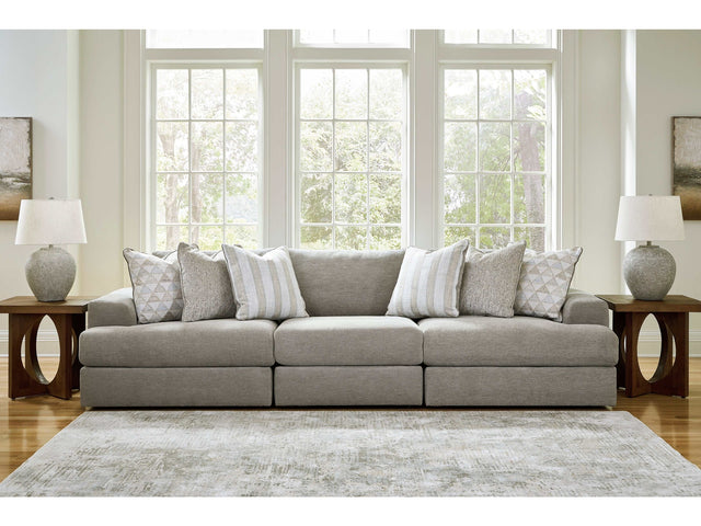 Avaliyah Ash Gray Chenille 3pc Sectional Sofa - Ornate Home