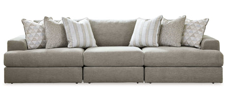 Avaliyah Ash Gray Chenille 3pc Sectional Sofa - Ornate Home