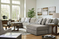 Avaliyah Ash Gray Chenille 4pc "U" Shape Double Chaise Sectional - Ornate Home
