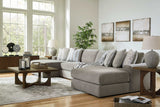 Avaliyah Ash Gray Chenille 4pc "U" Shape Double Chaise Sectional - Ornate Home