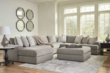 Avaliyah Ash Gray Chenille 6pc LAF Chaise Sectional (Online Special Price) - Ornate Home